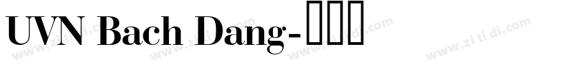 UVN Bach Dang字体转换